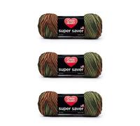 Red Heart Filato Super Saver, confezione da 3, autunno, 3 pezzi.