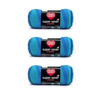Red Heart Filato Super Saver, confezione da 3, Cool Stripe, 3 pezzi