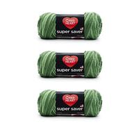 Red Heart Filato Super Saver, confezione da 3, tonalità verdi, 3 pezzi.