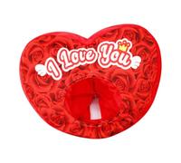 Red Heart Headgear | Plush Flower Heart Masquerade Cosplay Headwear | Valentine's Warm Soft Hat, Dress Up Photo Booth Props for Women Men