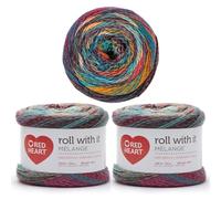 Red Heart Roll with It - Filato Melange, confezione da 3, Show Time 3