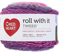 Red Heart Roll with It Tweed - Blush