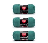 Red Heart Super Saver - Confezione da 3 giada - 198 g - Acrilico - 4 Medium (pettinato) - 300 metri - Lavoro a maglia, uncinetto, artigianato e amigurumi