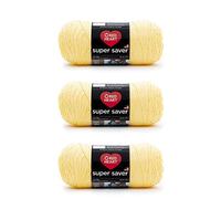 Red Heart Super Saver - Confezione da 3 - limone - 198 g - Acrilico - 4 Medium (pettinato) - 300 metri - Lavoro a maglia, uncinetto, artigianato e amigurumi