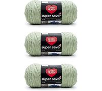 Red Heart Super Saver - Confezione da 3 pezzi, 198 g, acrilico, 4 medi (pettinati), 300 m, per lavori a maglia, uncinetto, artigianato e amigurumi, colore: verde ghiaccio