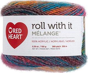 Red Heart Yarn Roll W/IT MELNG Show Time, Tessuto, Taglia Unica