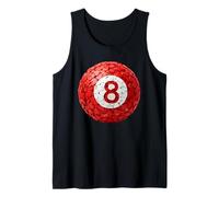 Red Hearts 8 Ball Biliardo Snooker San Valentino Uomini Canotta