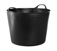 RED HOG Contenitore Secchio Cestello Flessibile Multifunzionale, per Casa, Stalla, Giardino, Garage, Animali, Stoccaggio, Trasporto, Lavaggio, Capacità di Sollevamento Fino a 120kg, 42L Nero