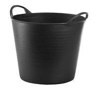 RED HOG Contenitore Secchio Cestello Flessibile Multifunzionale, per Casa, Stalla, Giardino, Garage, Animali, Stoccaggio, Trasporto, Lavaggio, Capacità di Sollevamento Fino a 120kg, 26L Nero