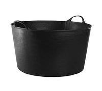 RED HOG Contenitore Secchio Cestello Flessibile Multifunzionale, per Casa, Stalla, Giardino, Garage, Animali, Stoccaggio, Trasporto, Lavaggio, Capacità di Sollevamento Fino a 120kg, 55L Nero