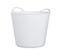RED HOG - Flexi, contenitore per casa, giardino, edifici, super resistente, multiuso, con manici, capacità: 120 kg, 34 x 29,5 x 26,5 cm (26 l, bianco)