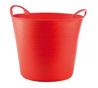 RED HOG - Flexi, contenitore per casa, giardino, edifici, super resistente, multiuso, con manici, capacità: 120 kg, 34 x 29,5 x 26,5 cm (26 l, rosso)