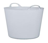 RED HOG - Flexi, contenitore per casa, giardino, edifici, super resistente, multiuso, con manici, capacità: 120 kg, 44 x 33 x 35 cm (42 l, bianco)