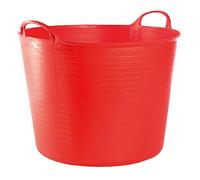 RED HOG - Flexi, contenitore per casa, giardino, edifici, super resistente, multiuso, con manici, capacità: 120 kg, 44 x 33 x 35 cm (42 l, rosso)