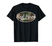 Red Hook Brooklyn Waterfront Camo Vintage Inspired Maglietta