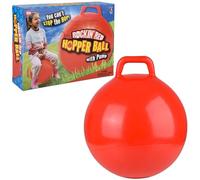 Red Hopper Ball, 45,7 cm, palla rimbalzante con manico, include pompa, ideale per giochi interni ed esterni