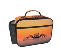 Red Horizon, borsa termica per il pranzo Headhunter Crab, per uomini e donne, con stampa all-over, personalizzabile con tracolla rimovibile, grande capacità, multi-scomparto per lavoro, viaggi, picnic
