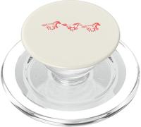 Red Horses Fire Horse Running Western Estetic Graphic PopSockets PopGrip per MagSafe