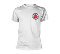 RED HOT CHILI PEPPERS - WORN ASTERISK WHITE T-Shirt, Front & Back Print Medium