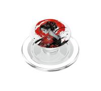 Red Ink Serenity Kimono Ritratto Stile Giapponese Art Design PopSockets PopGrip per MagSafe