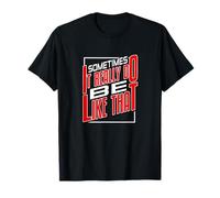 Red It Do Be Like That Red Graphic Maglietta