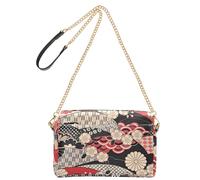 Red Japanese Zephyr Cherry Blossoms Fashion Small Crossbody Borse Per Le Donne In Pelle Vegana Delle Donne Cross Body Borse Zip Borsa A Tracolla