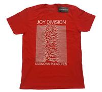 Red Joy Division Unknown Pleasures White autorizzato Uomo maglietta