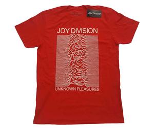 Red Joy Division Unknown Pleasures White autorizzato Uomo maglietta