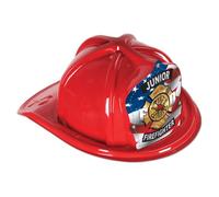 Red Junior Plastic Firefighter Hat - 1 pz.