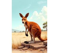 Red Kangaroo In The Australian Outback Journal: a LINED notebook for self-expression