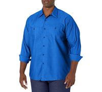 Red Kap Camicia da Lavoro Industriale a Maniche Lunghe da Uomo, Blu Reale, M