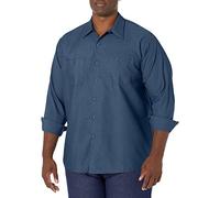 Red Kap Camicia da lavoro industriale a maniche lunghe da uomo, Blu scuro, XX-Large