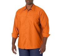 Red Kap Camicia da Lavoro Industriale da Uomo, vestibilità Regolare, a Maniche Lunghe, con Bottoni, Arancione, M