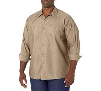Red Kap Camicia da Lavoro Industriale da Uomo, vestibilità Regolare, a Maniche Lunghe, con Bottoni, Cachi, 4XL