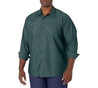 Red Kap Industrial Work Shirt, Regular Fit, Long Sleeve Camicia Button Down da Lavoro, Colore: Verde Abete, XL Uomo