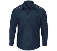 Red Kap Men's Big & Tall Sleeve PRO Airflow Work Shirt, Navy, XL (Long)