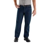 Red Kap Men's Relaxed Fit Jean, Prewashed Indigo, 42x34