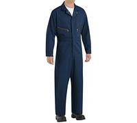 Red Kap Men's Tall Size Zip-Front Cotton Coverall, Navy, 46 Long