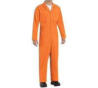 Red Kap Men's Twill Action Back Coverall, Orange, 44