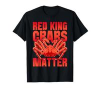 Red King Crabs Matter Bold Crab Design Maglietta