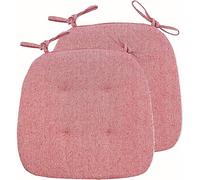 Red Kitchen Chair Cushions with Ties Non-Slip U-Shaped Seat Pads for Dining Room Set of 2/4/6 Comfortable & Stylish Chair Cushions for Home Decor