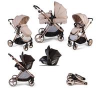 Red Kite Push Me Pace i - Sistema da viaggio 3 in 1, con seggiolino i-Size, colore: Latte (105,5 cm x 59 cm x 92 cm)