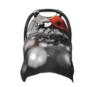 Red Ladybug Baby Car Seat Cover Soft Baby Nursing Cover Neonato Seggiolino Auto Passeggino Copertura per Ragazze e Ragazzi