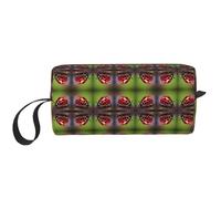 Red Ladybug Pattern Print Foam Padded Cosmetic Case Semplice Organizer Pouch Leggero Borsa da Viaggio per Risparmio di Spazio