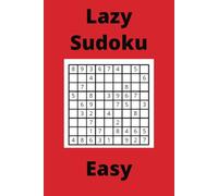 Red Lazy Sudoku Book, 9x9 Puzzles, 100 Pages, 6x9, Easy
