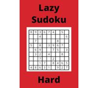 Red Lazy Sudoku Book, 9x9 Puzzles, 200 Pages, 6x9, Hard