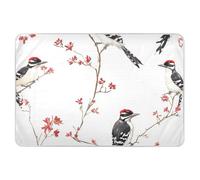 Red Leafs Birds - Materassino extra large riutilizzabile per imparare a fare pipì, altamente assorbente, a prova di perdite, ad asciugatura rapida, materasso da viaggio per neonati e ragazze, 132,1 x