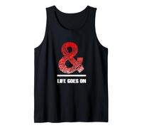 Red & Life Goes On Red Graphic Canotta