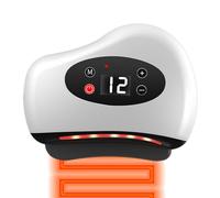 Red Light Heated Foot Massager, 9.5x8x2.5cm 80g ABS Vibration Muscle Scraper, 2W 3.7V 42°C Constant Temperature Recovery Device for Men Women Leg Back Arm Face Home Daily