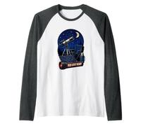 Red Light Ready Notte di Astronomia Telescopio Attrezzatura Maglia con Maniche Raglan